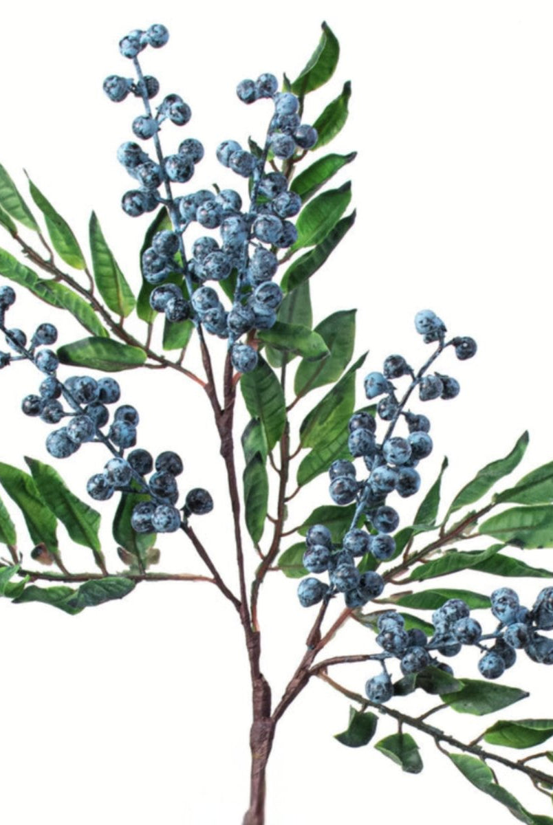 Shop For 28" Blueberry & Leaves Spray