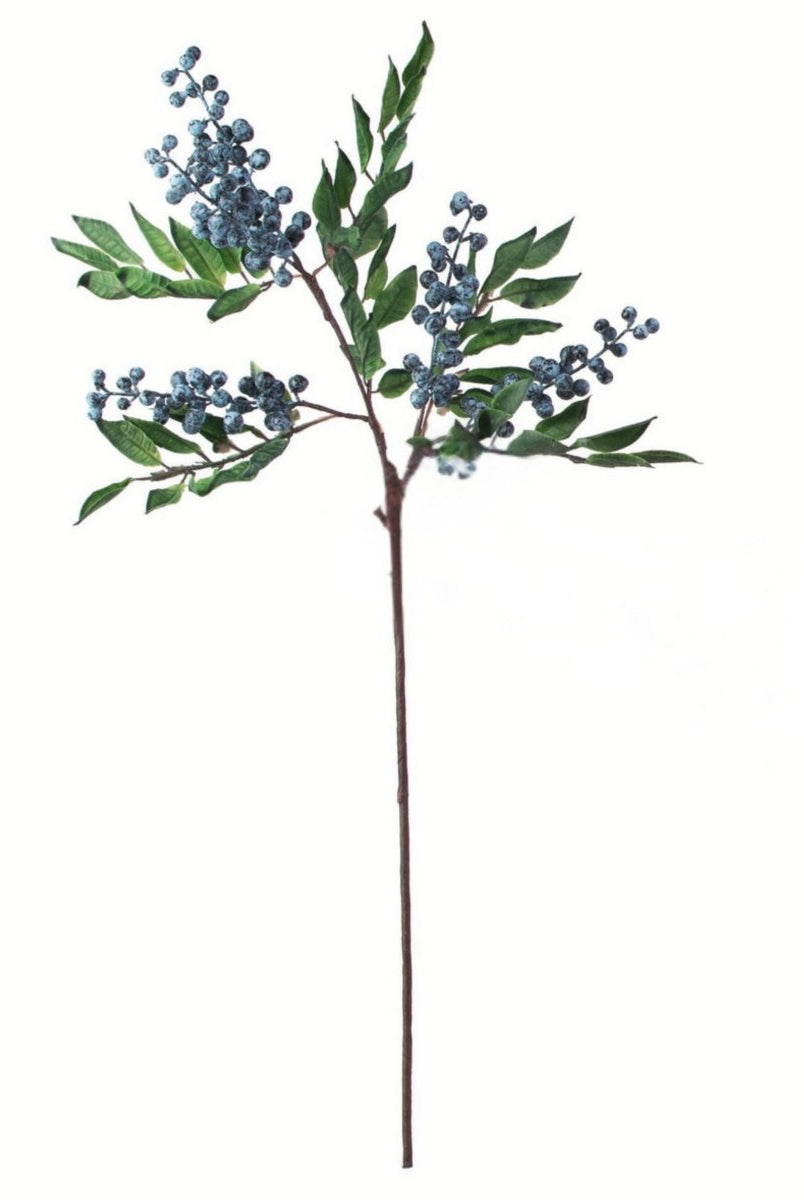 Shop For 28" Blueberry & Leaves Spray