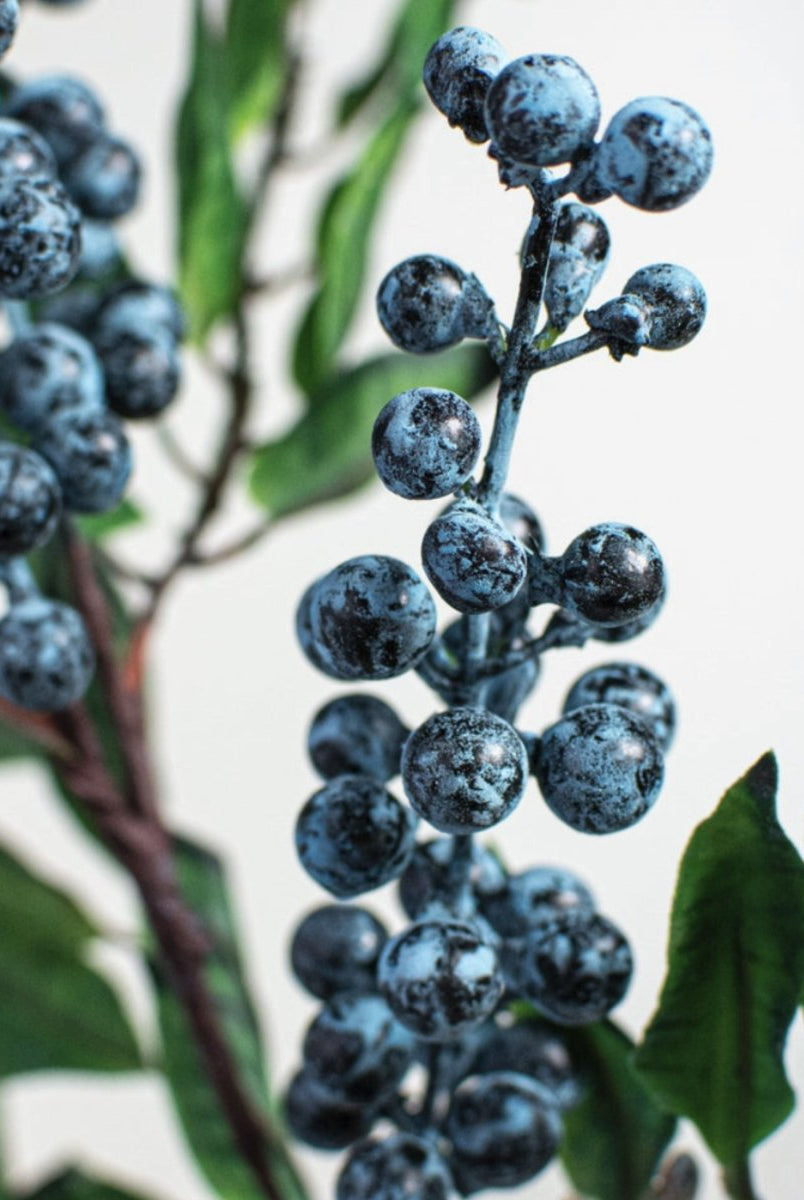 Shop For 28" Blueberry & Leaves Spray