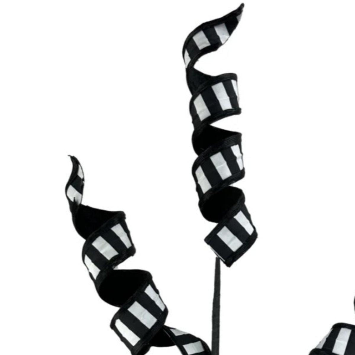 Shop For 28" Double Sided Stripe Curly Spray: Black/White