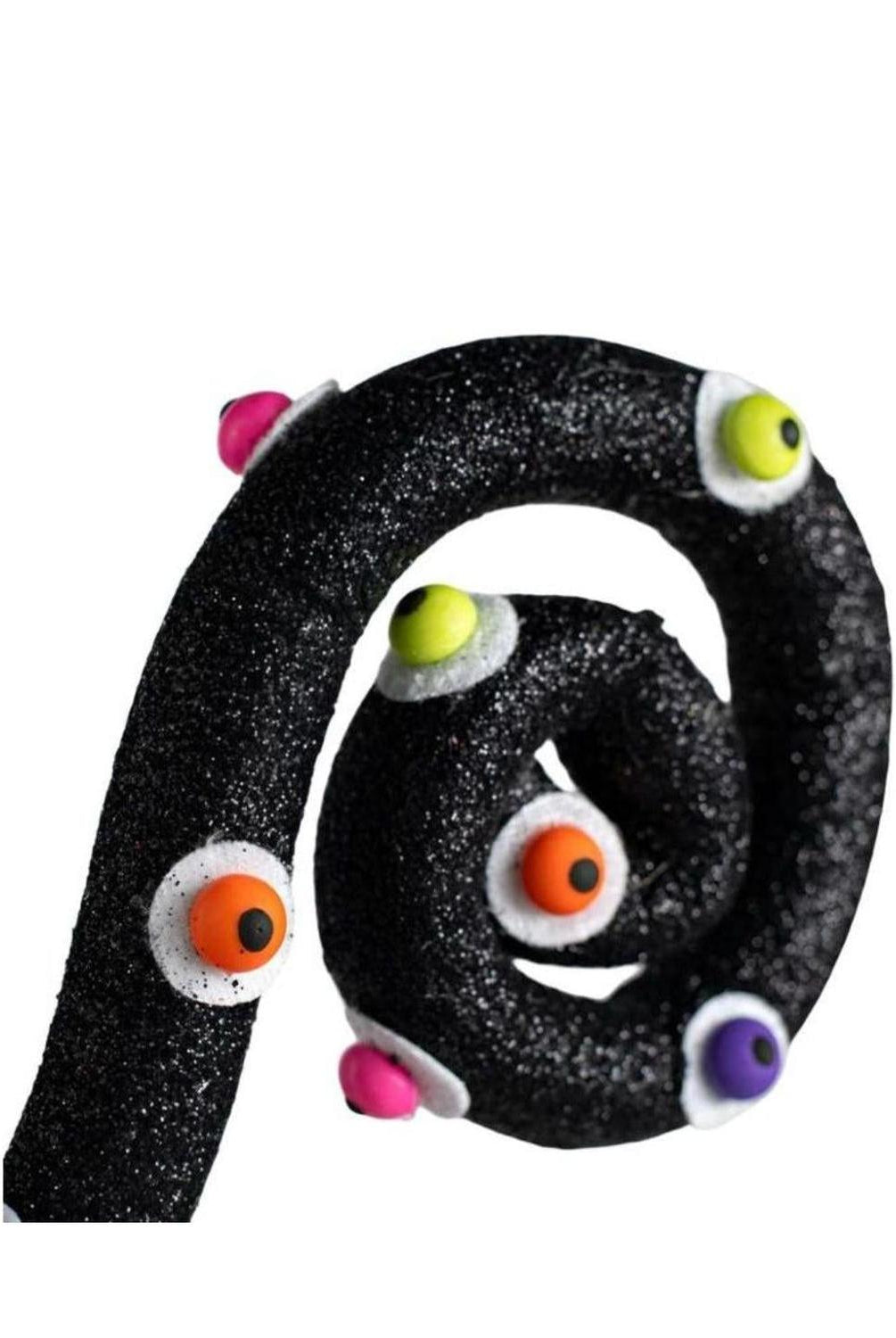 28" Eyeballs Curly Spray: Black