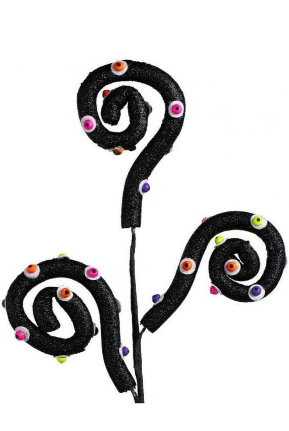 28" Eyeballs Curly Spray: Black