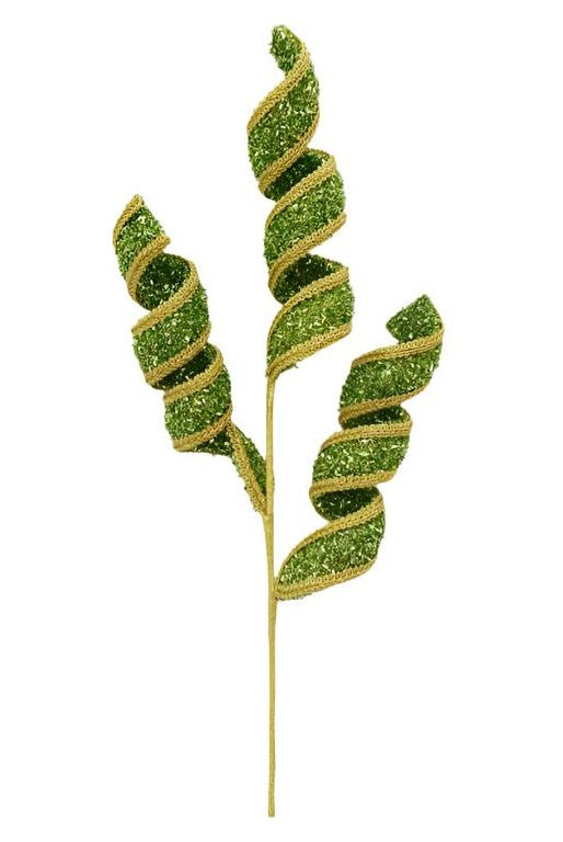 Shop For 28" Fabric Gold Trim Spray: Green/Gold