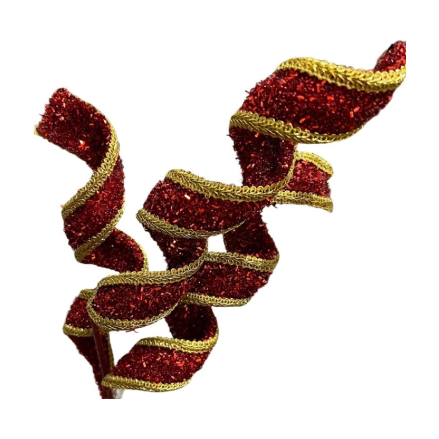 Shop For 28" Fabric Gold Trim Spray: Red/Gold