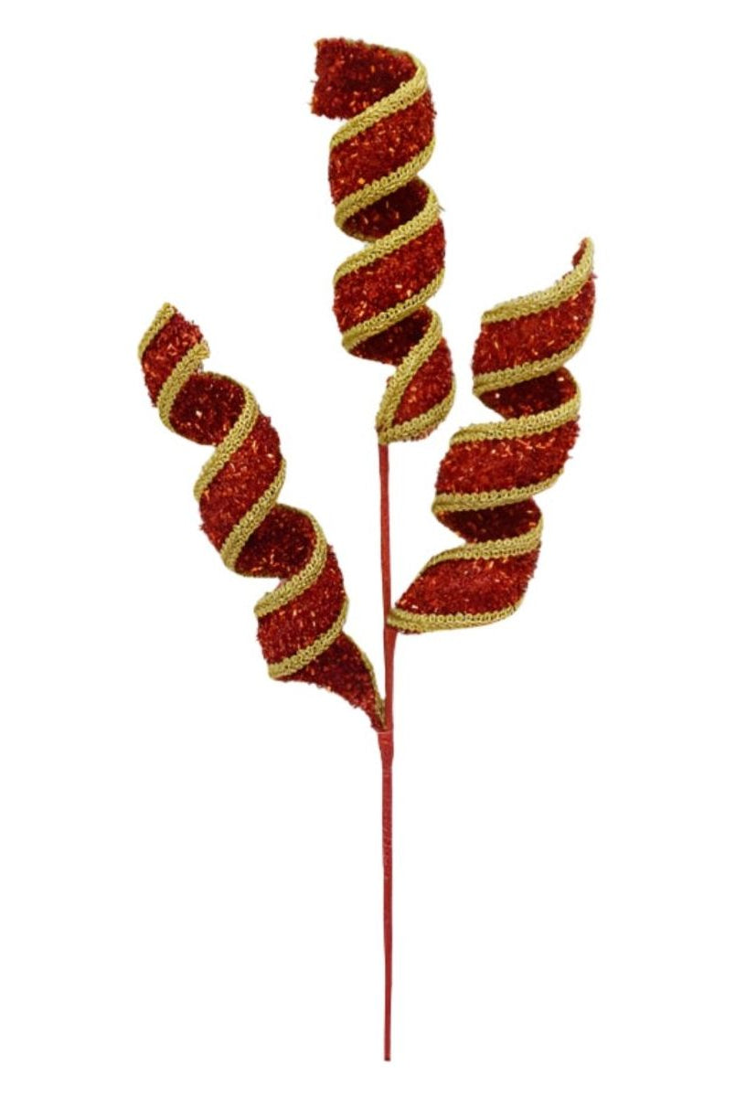Shop For 28" Fabric Gold Trim Spray: Red/Gold