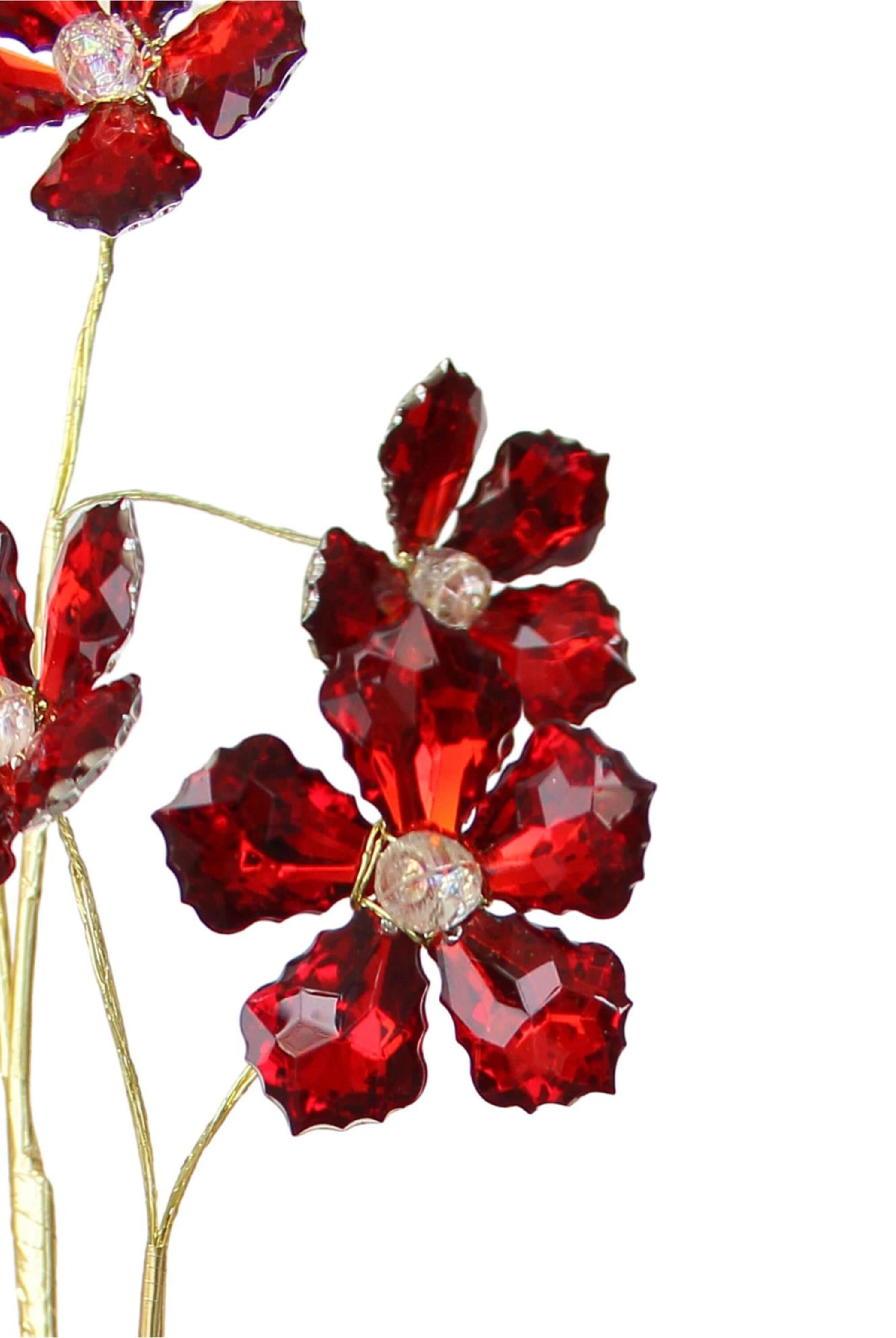 Shop For 28" Flower Faux Crystal Spray: Red