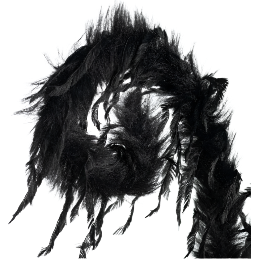 Shop For 28" Furry Spiral Fuzzy Spray: Black