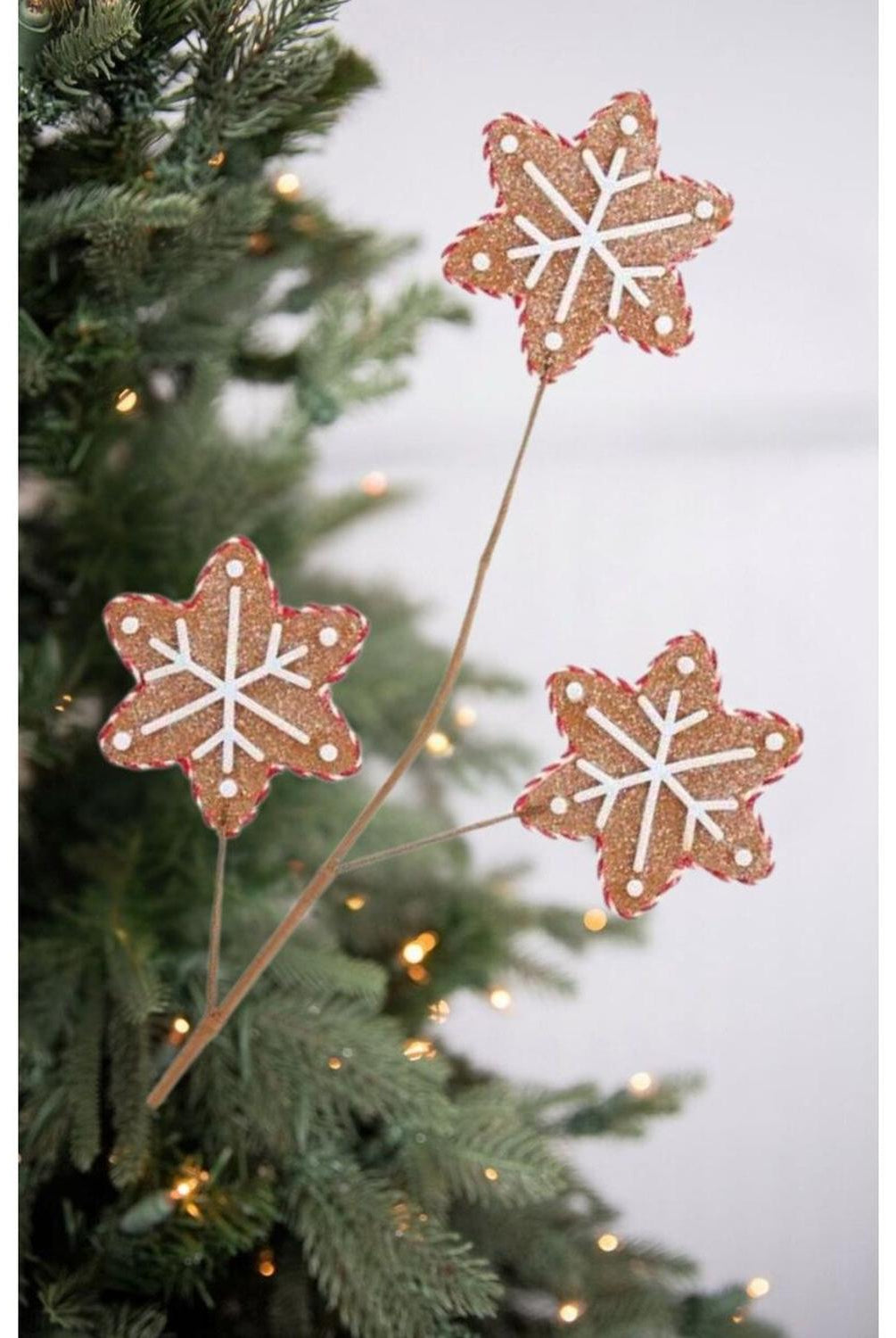 28" Gingerbread Star Spray