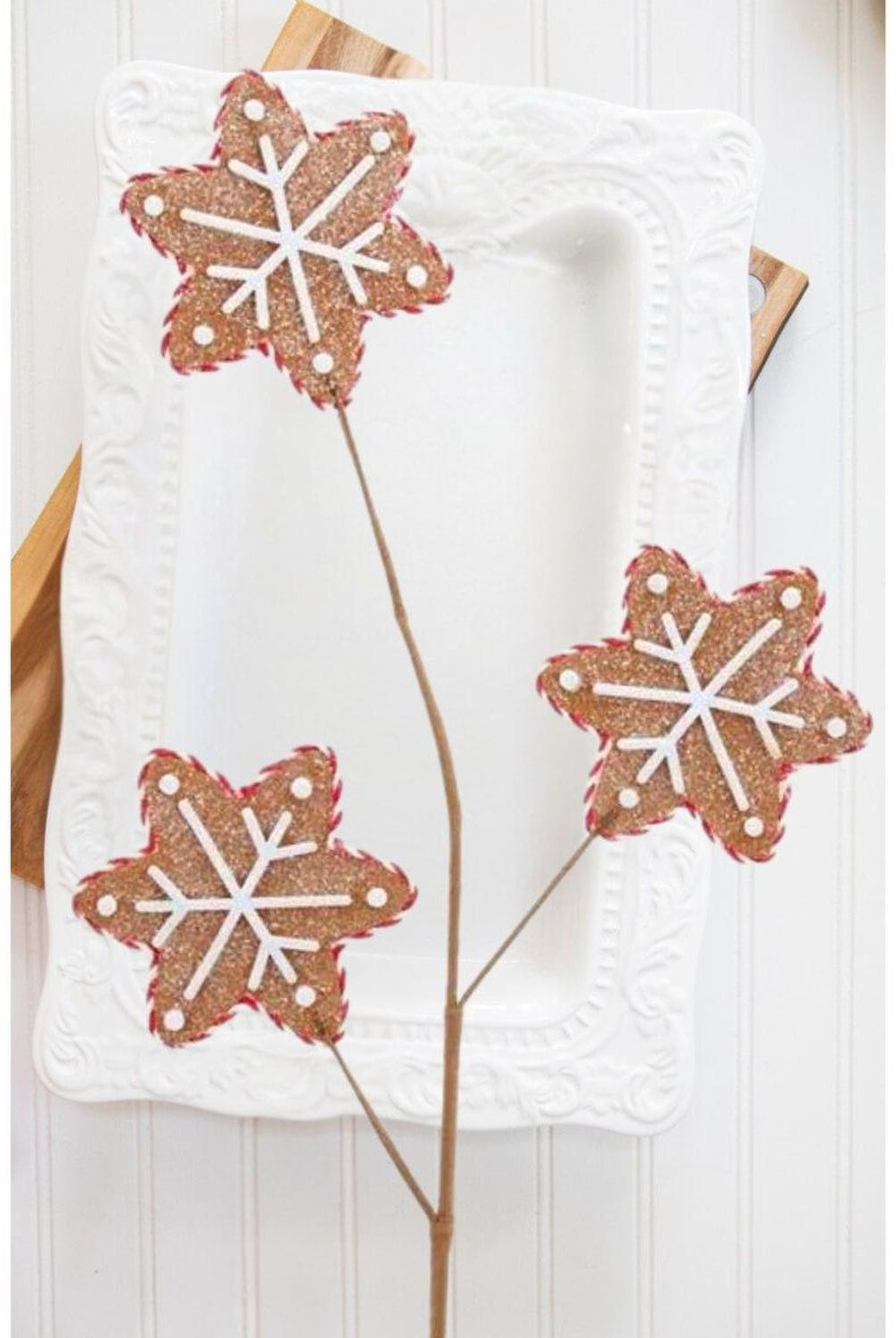 28" Gingerbread Star Spray