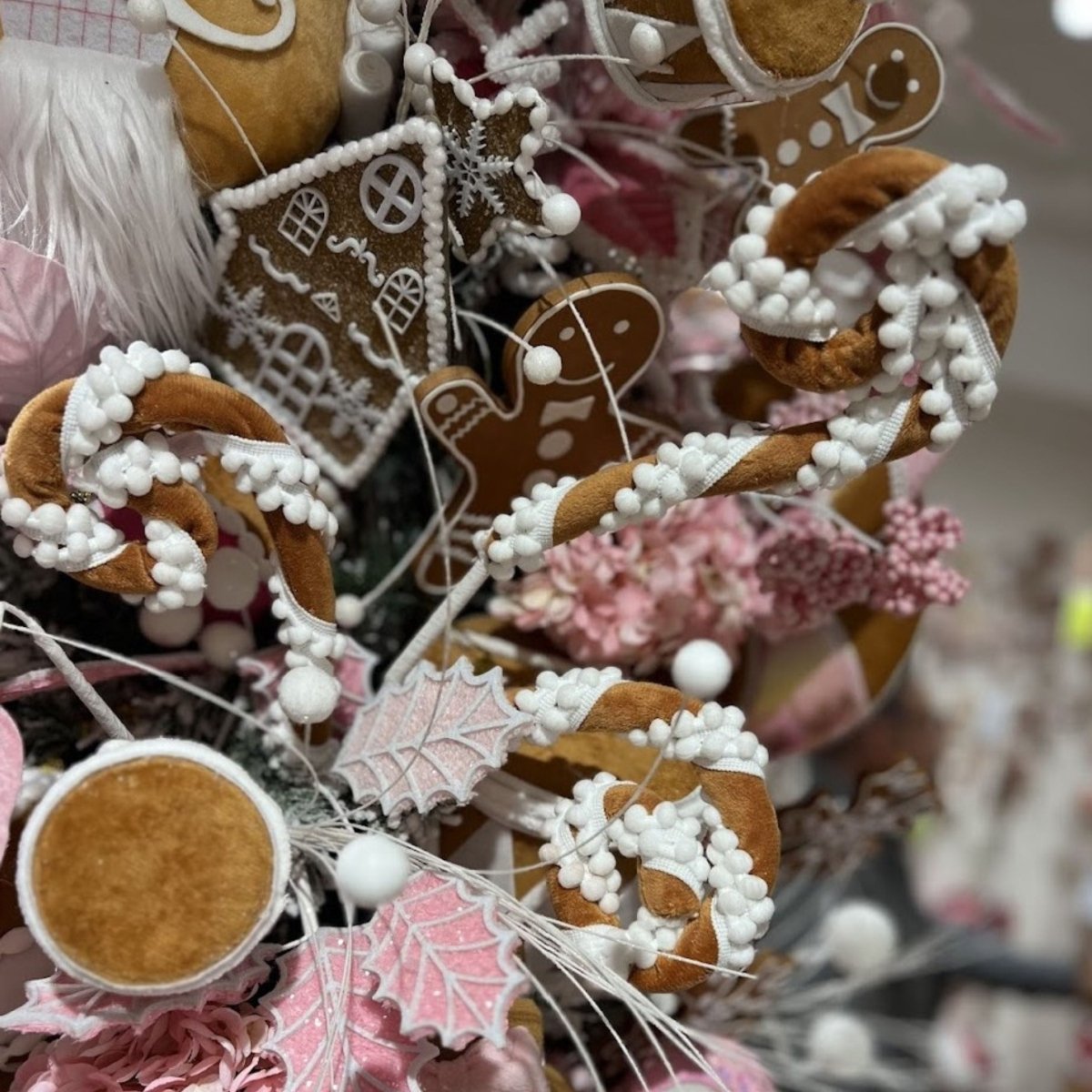 Shop For 28" Gingerbread Stripe Curly Spray