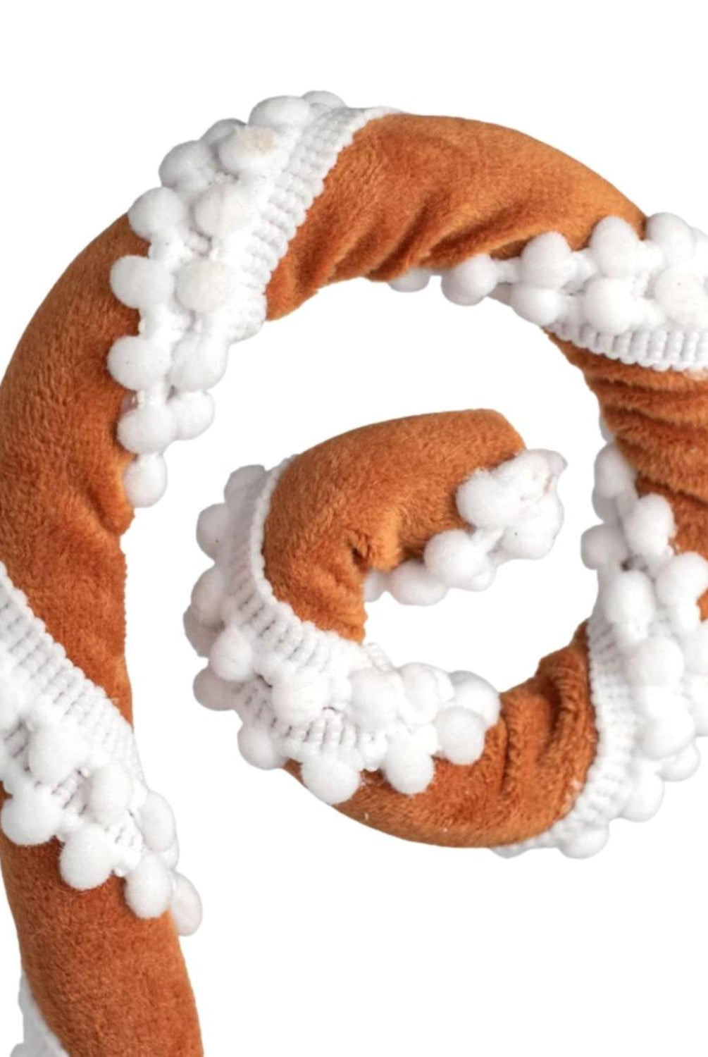 28" Gingerbread Stripe Curly Spray