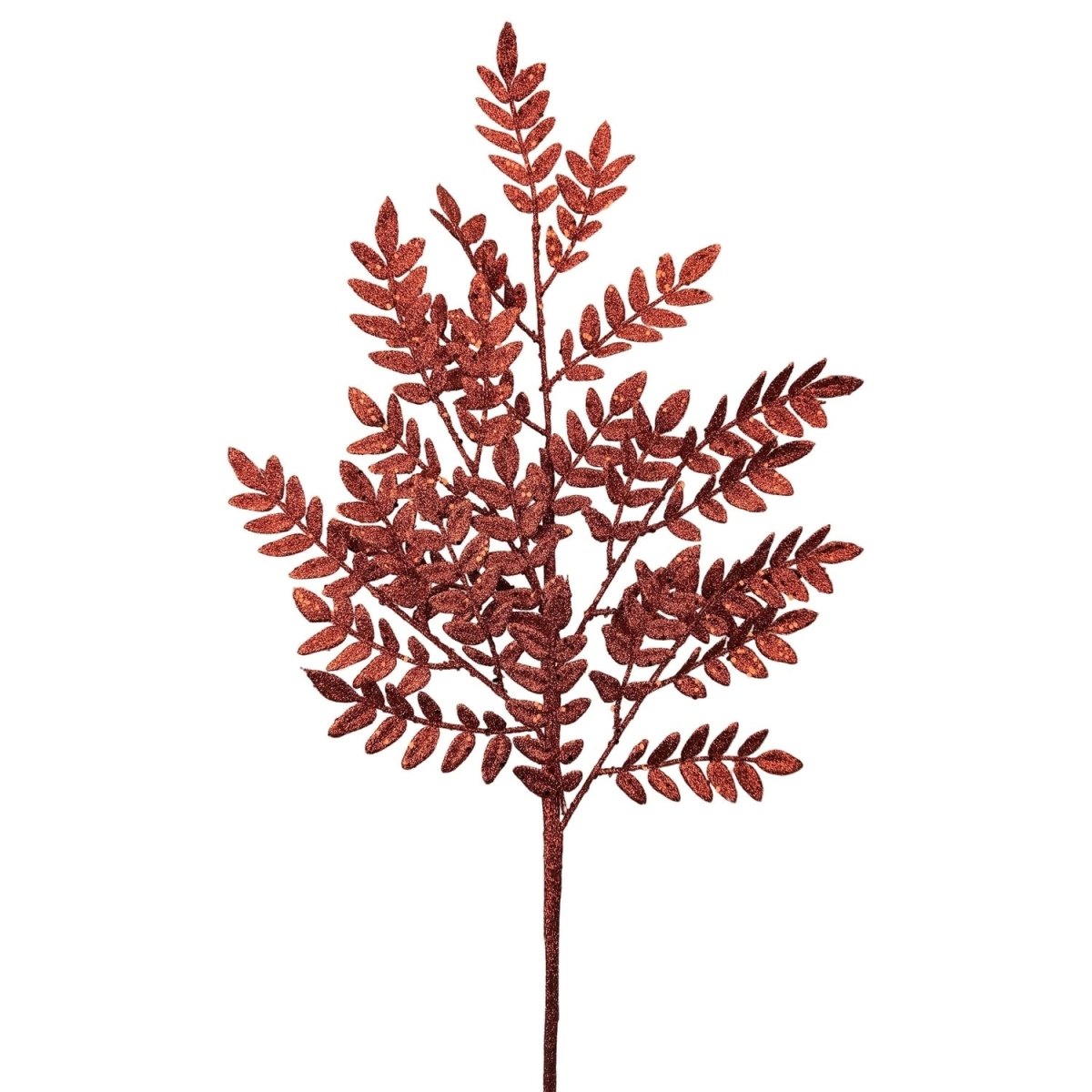 Shop For 28" Glitter Fern Spray: Red