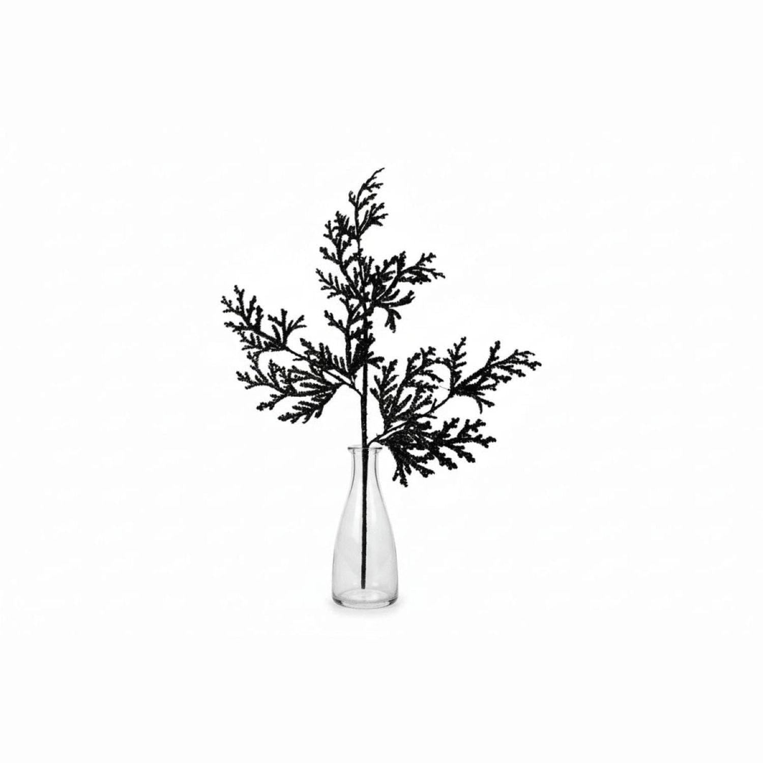 Shop For 28" Glitter Lycopodium Spray: Black