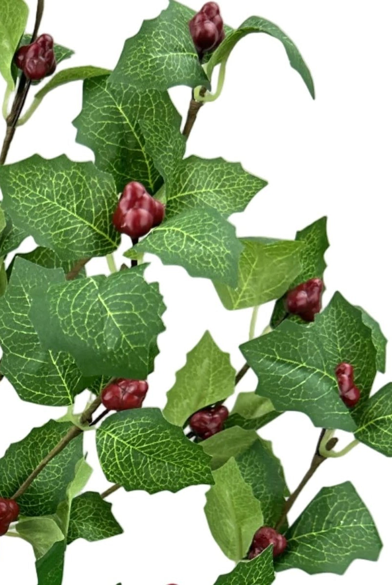 Shop For 28" Holly Berry Leaves Spray