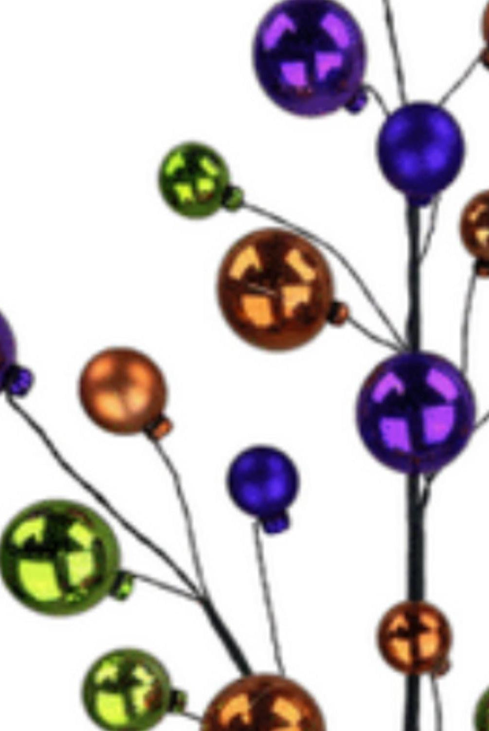 28" Ornament Ball Pick: Orange, Purple, Green