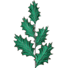 Shop For 28" Tinsel Holly Leaf Spray: Emerald Green