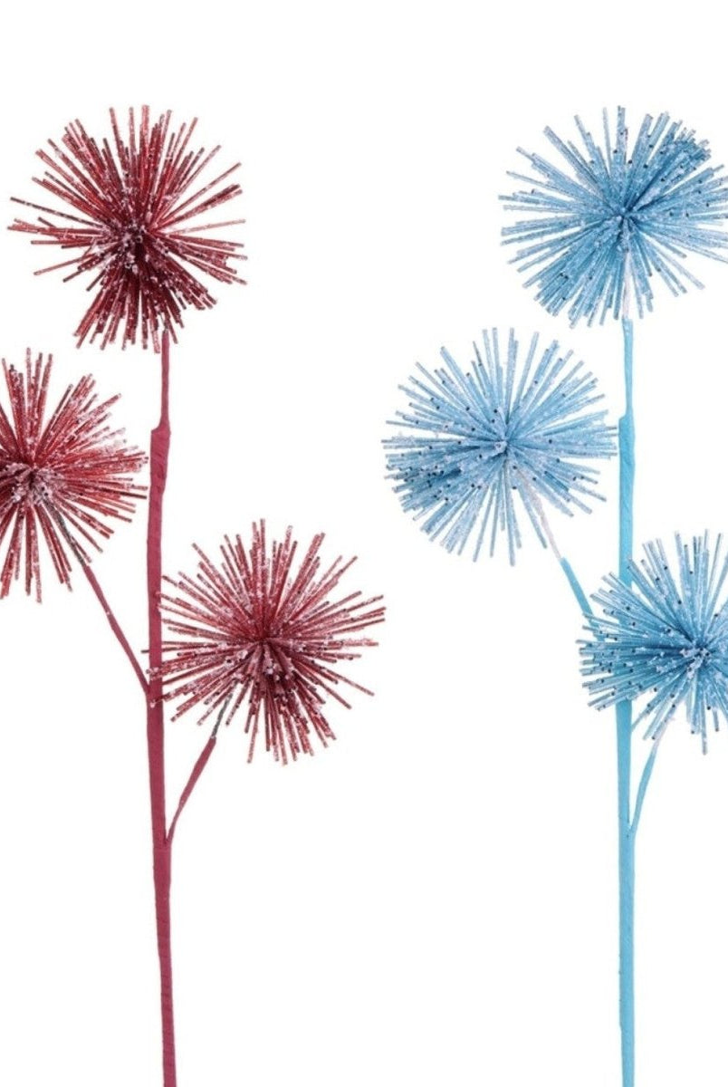 Shop For 28in Red and Blue Tinsel Spray