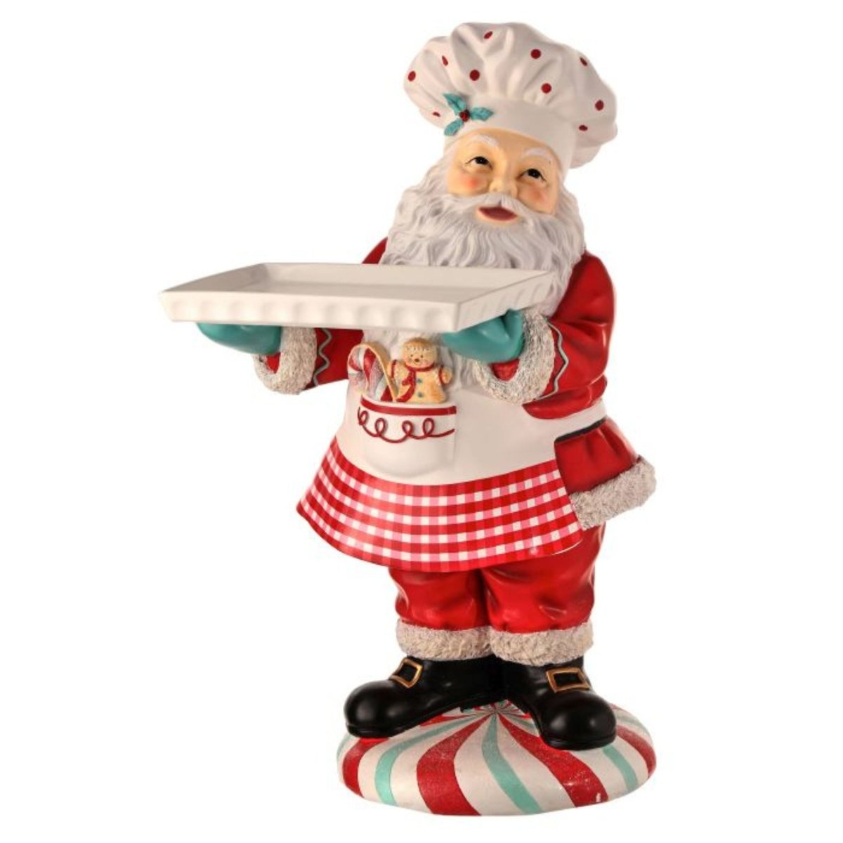 Shop For 28in Resin Chef Santa w/Serving Tray