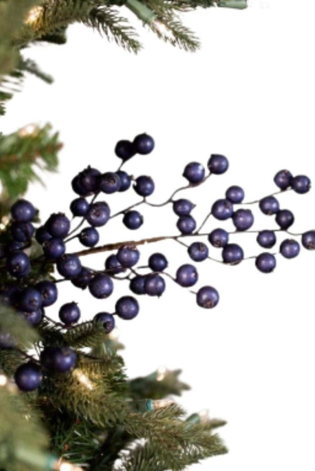 Shop For 29” Crabapple Christmas Spray: Navy Blue