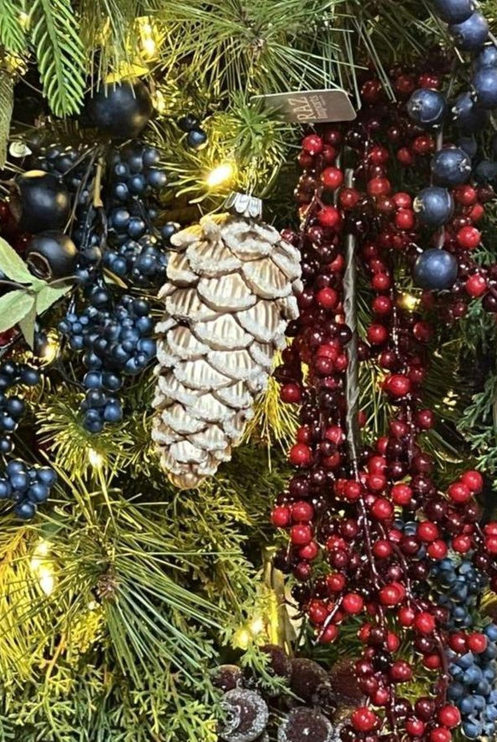 Shop For 29” Crabapple Christmas Spray: Navy Blue