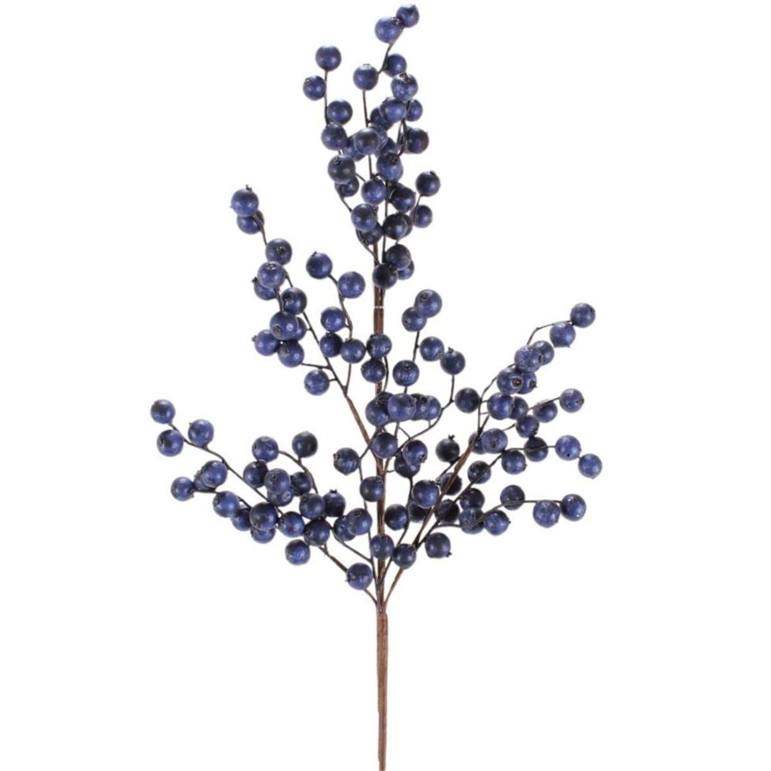 Shop For 29” Crabapple Christmas Spray: Navy Blue
