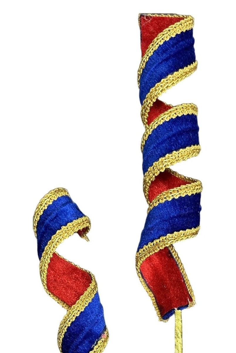 Shop For 29" Fabric Curly Spray: Red/Blue/Gold