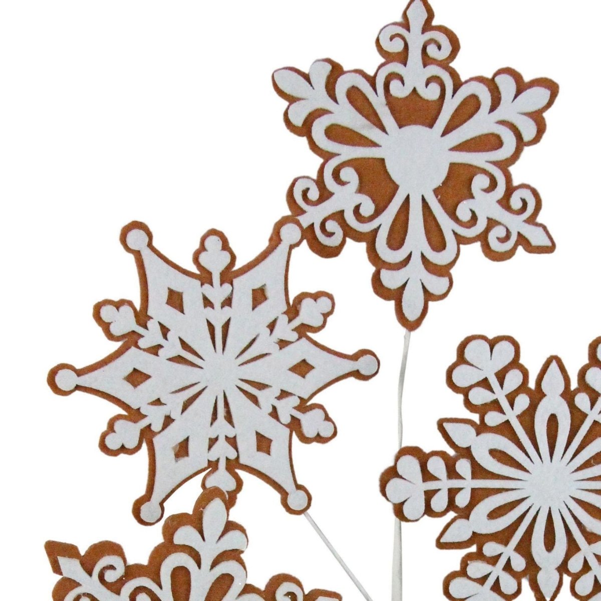 Shop For 29" Felt Gingerbread Snowflake Spray