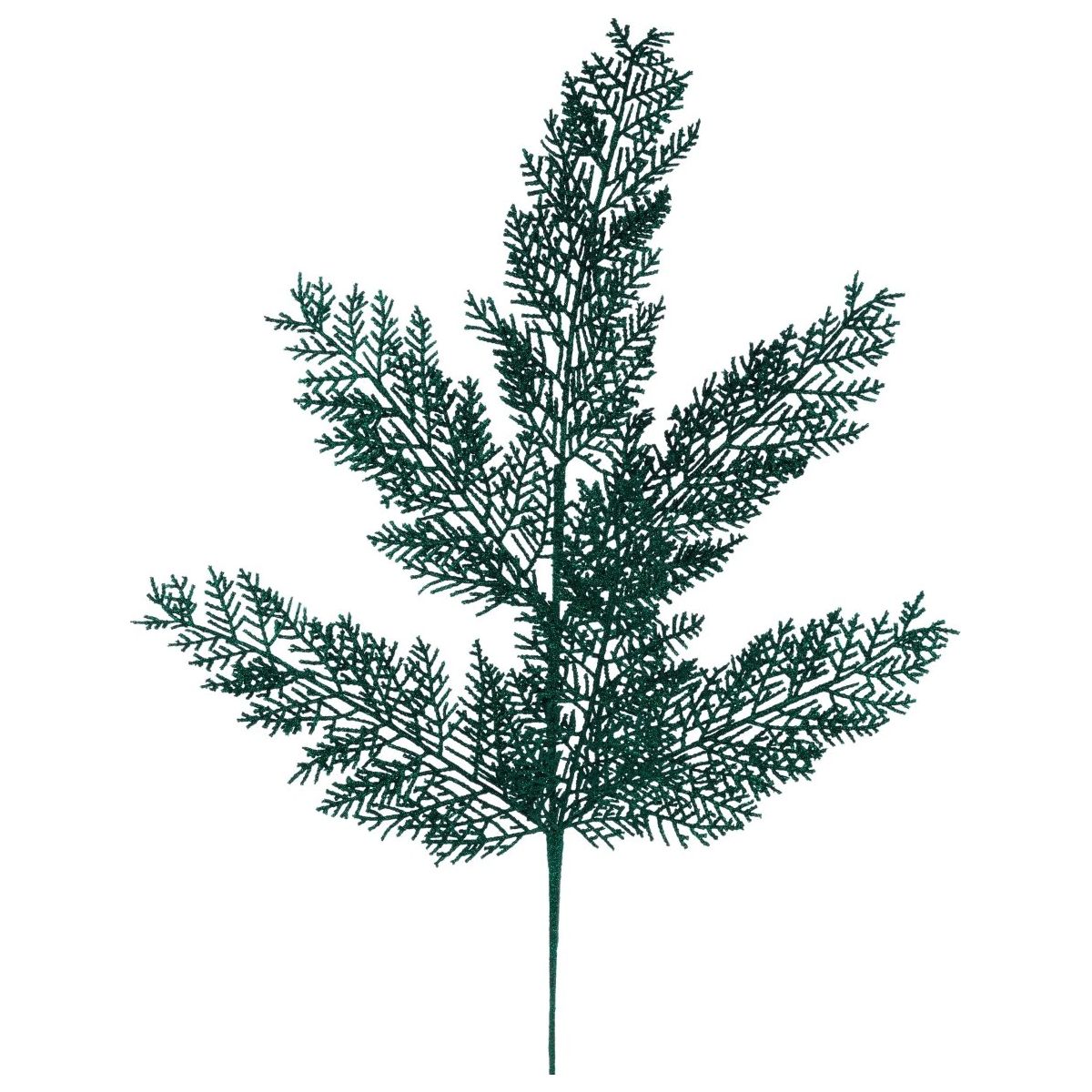 Shop For 29" Glitter Fern Spray: Hunter Green