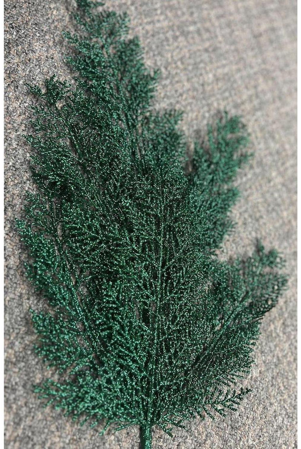 29" Glitter Fern Spray: Hunter Green