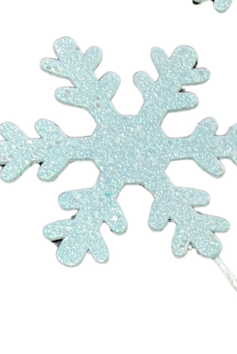 Shop For 29" Ice Blue Glitter Snowflake Spray