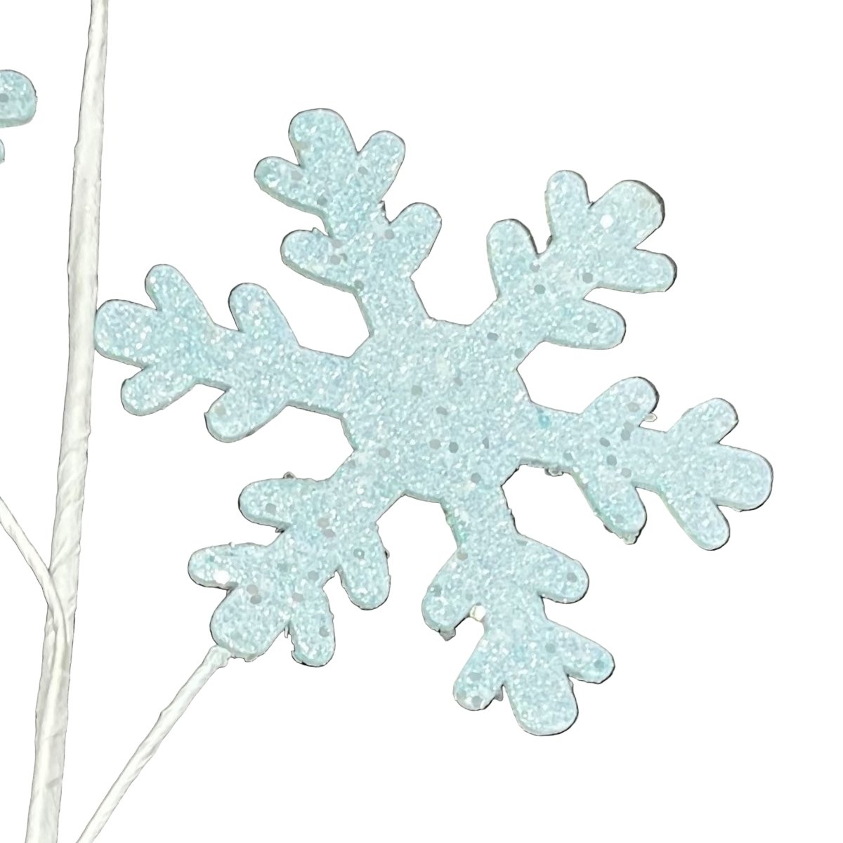 Shop For 29" Ice Blue Glitter Snowflake Spray
