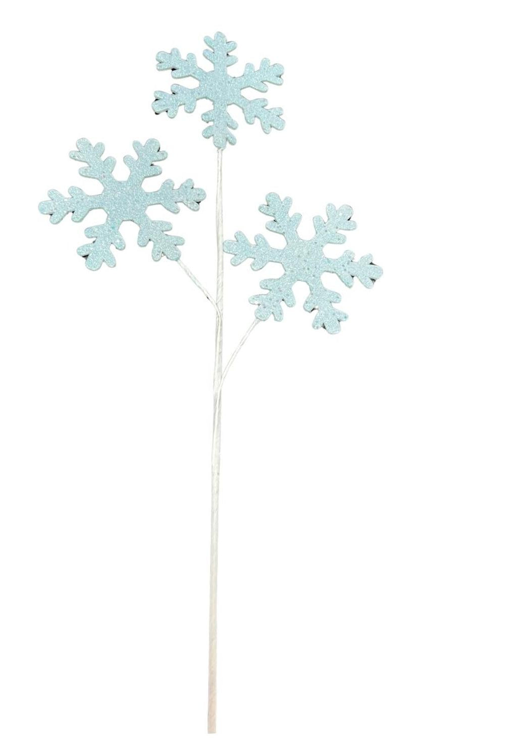 29" Ice Blue Glitter Snowflake Spray