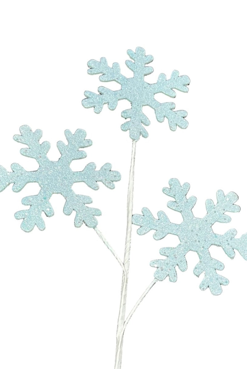 Shop For 29" Ice Blue Glitter Snowflake Spray