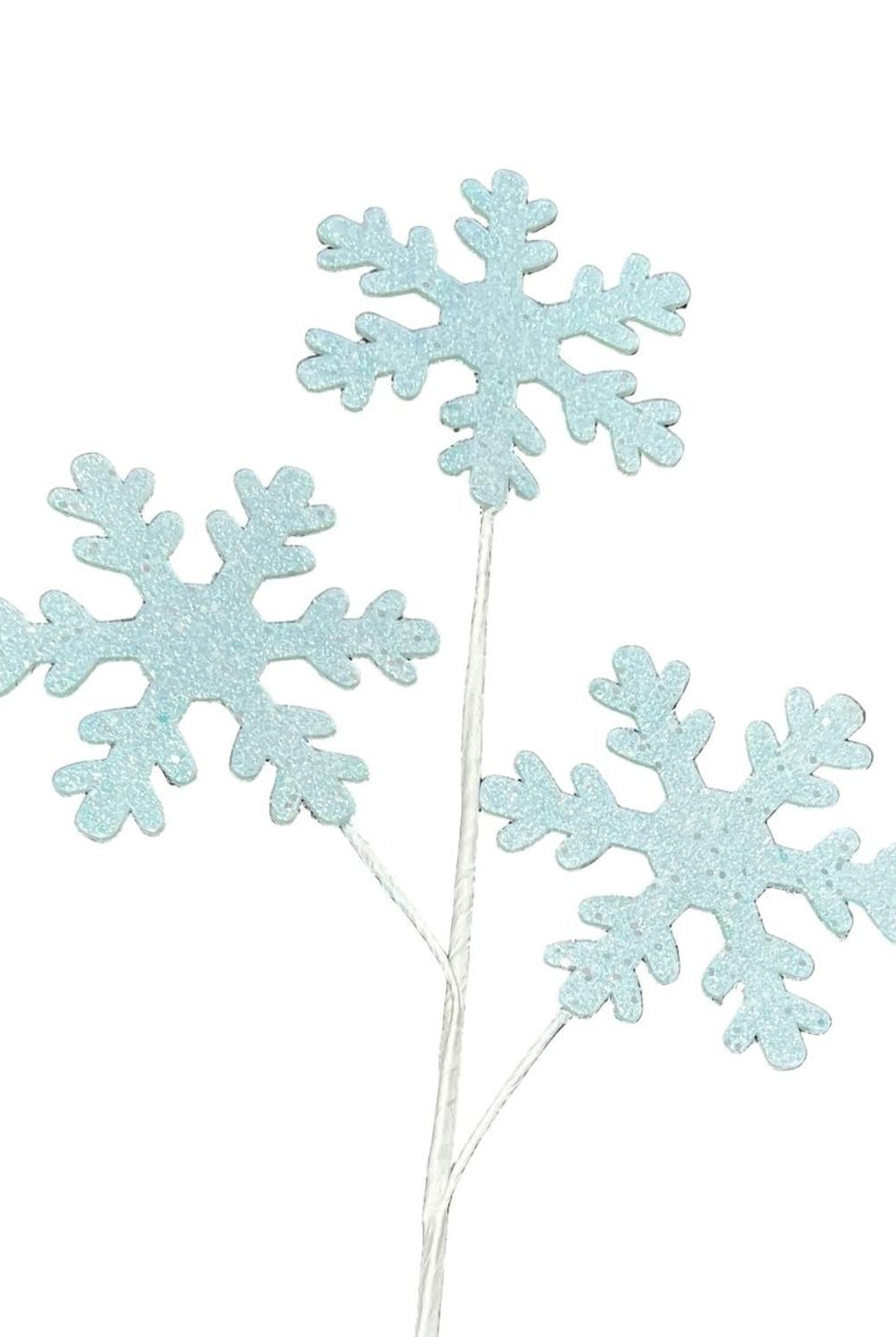 29" Ice Blue Glitter Snowflake Spray