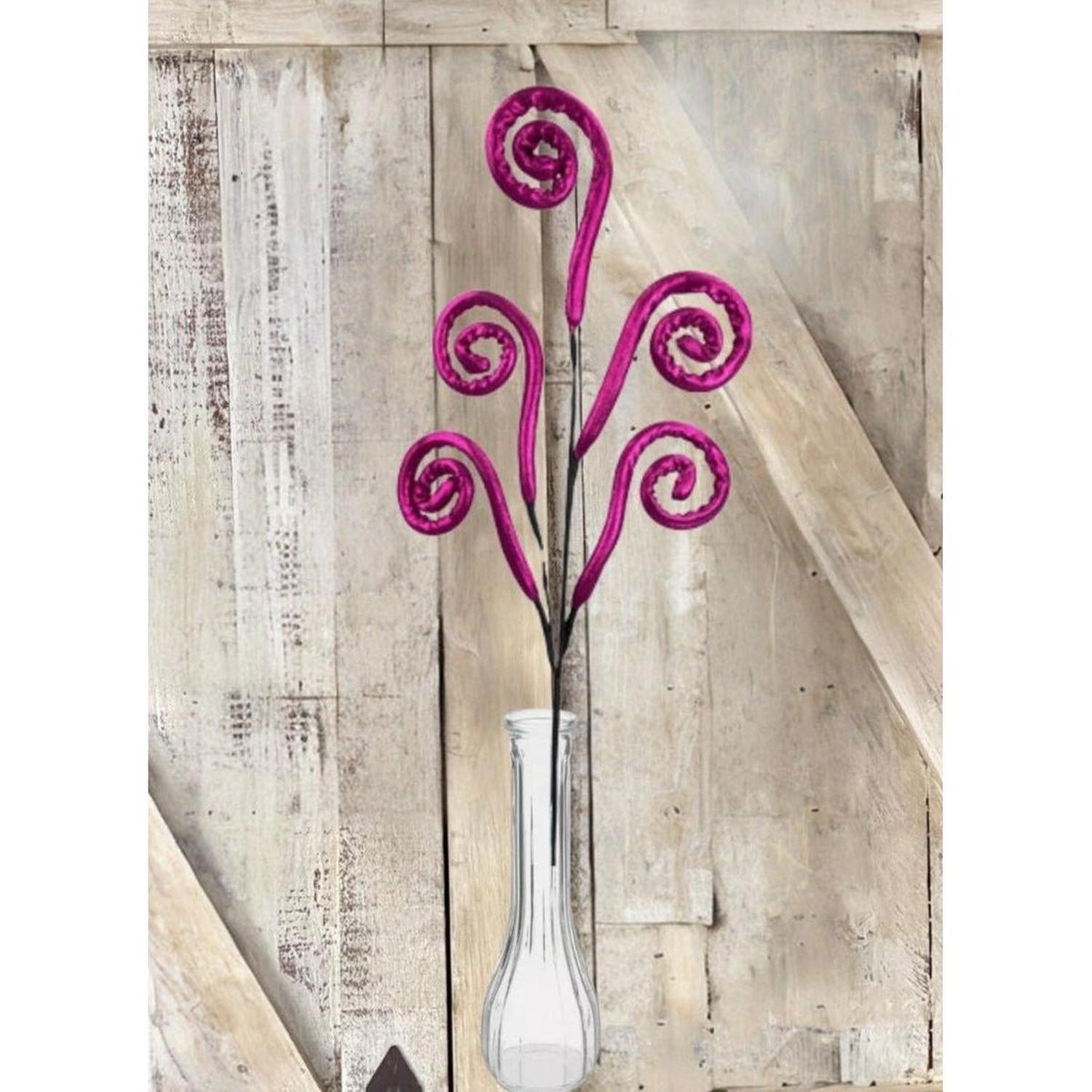 Shop For 29" Metallic Spiral Spray: Hot Pink at Michelle's aDOORable Creations