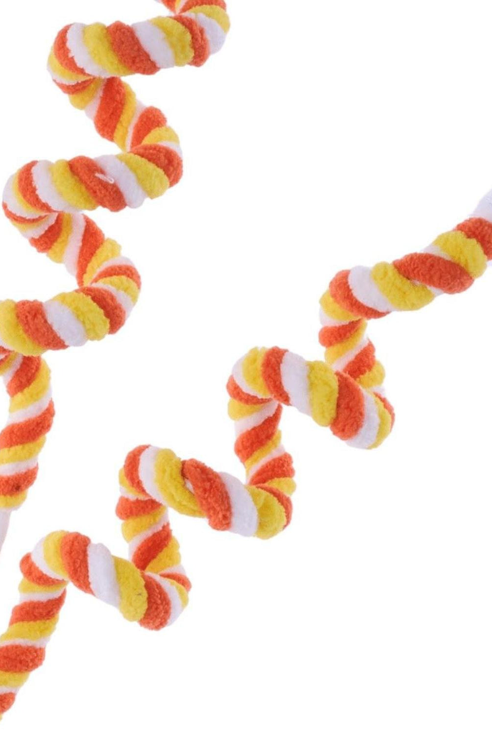 29" Velvet Rope Pom Pom Spray: Candy Corn