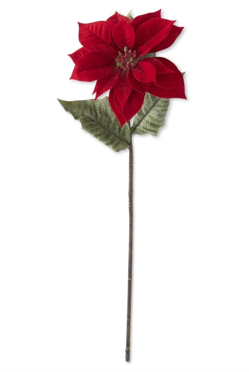 Shop For 29in Red Poinsettia Stem