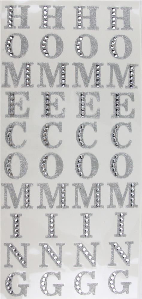 Shop For 2in Homecoming Word Stickers: Silver