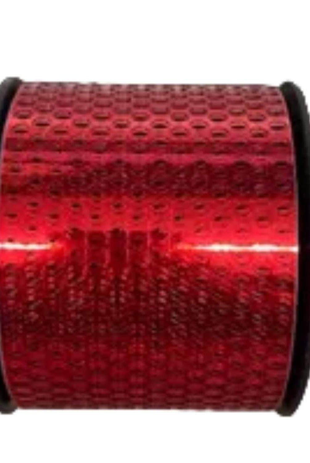Shop For 3 1/4in Holographic Honeycomb Ribbon: Red (50 Yards)