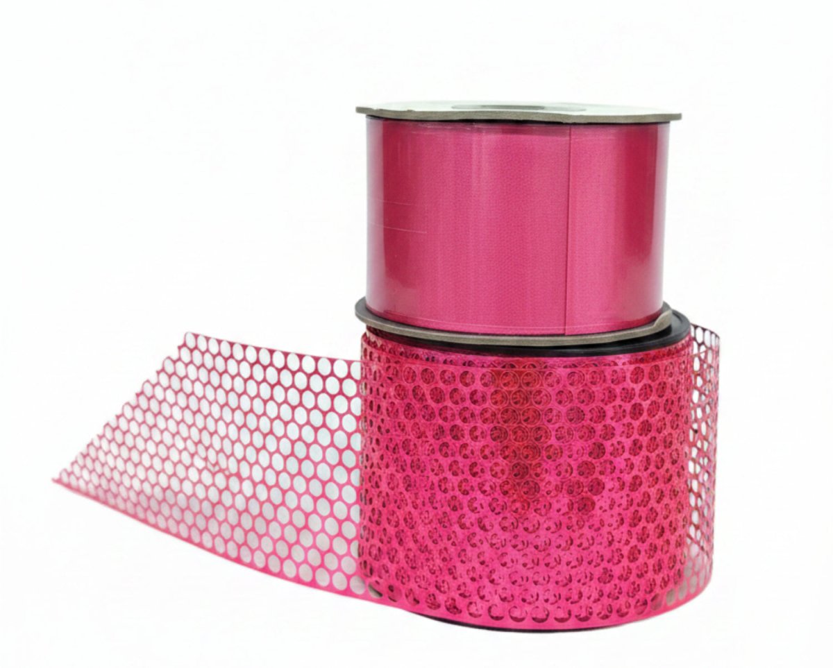 Shop For 3 1/4in Metallic Honeycomb Ribbon: Cyclamen (50 Yards)