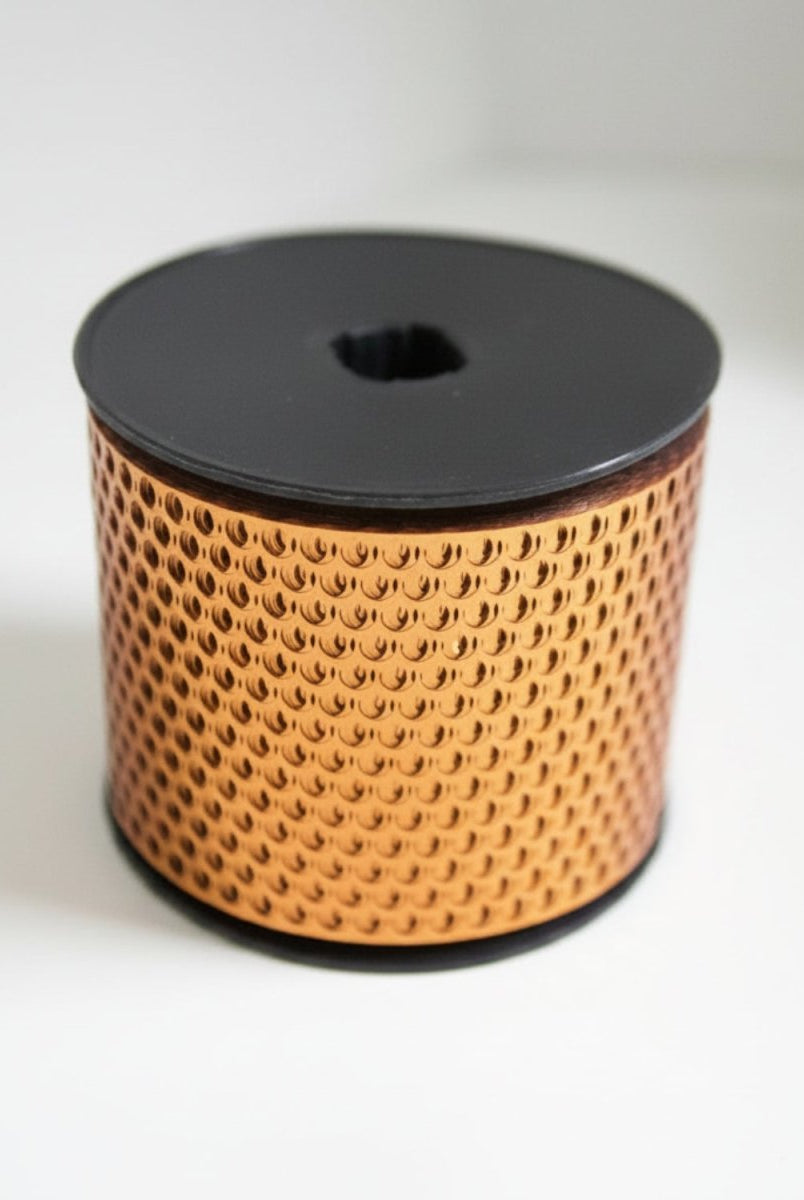 Shop For 3 1/4in Metallic Honeycomb Ribbon: Orange (50 Yards)