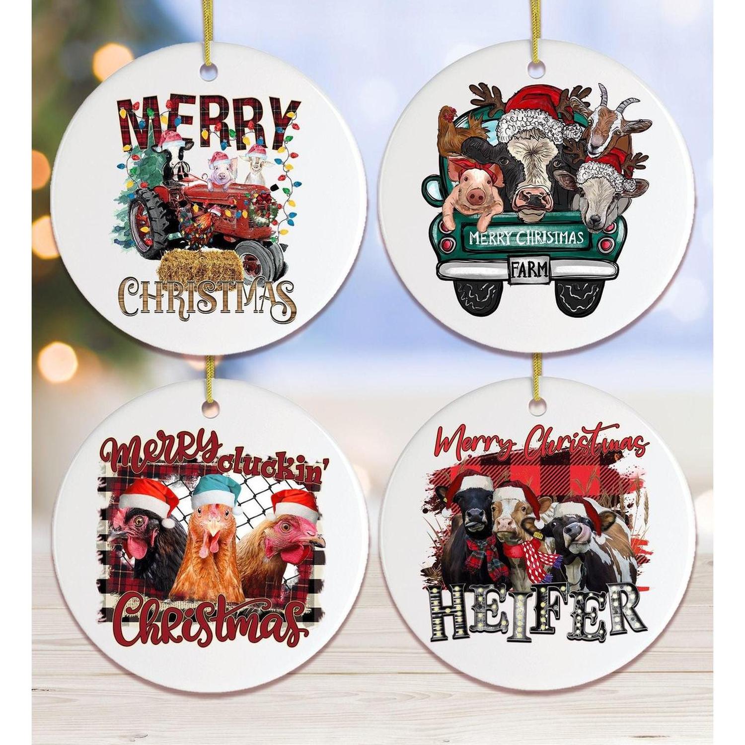 Christmas on a Farm Ornament Bundle
