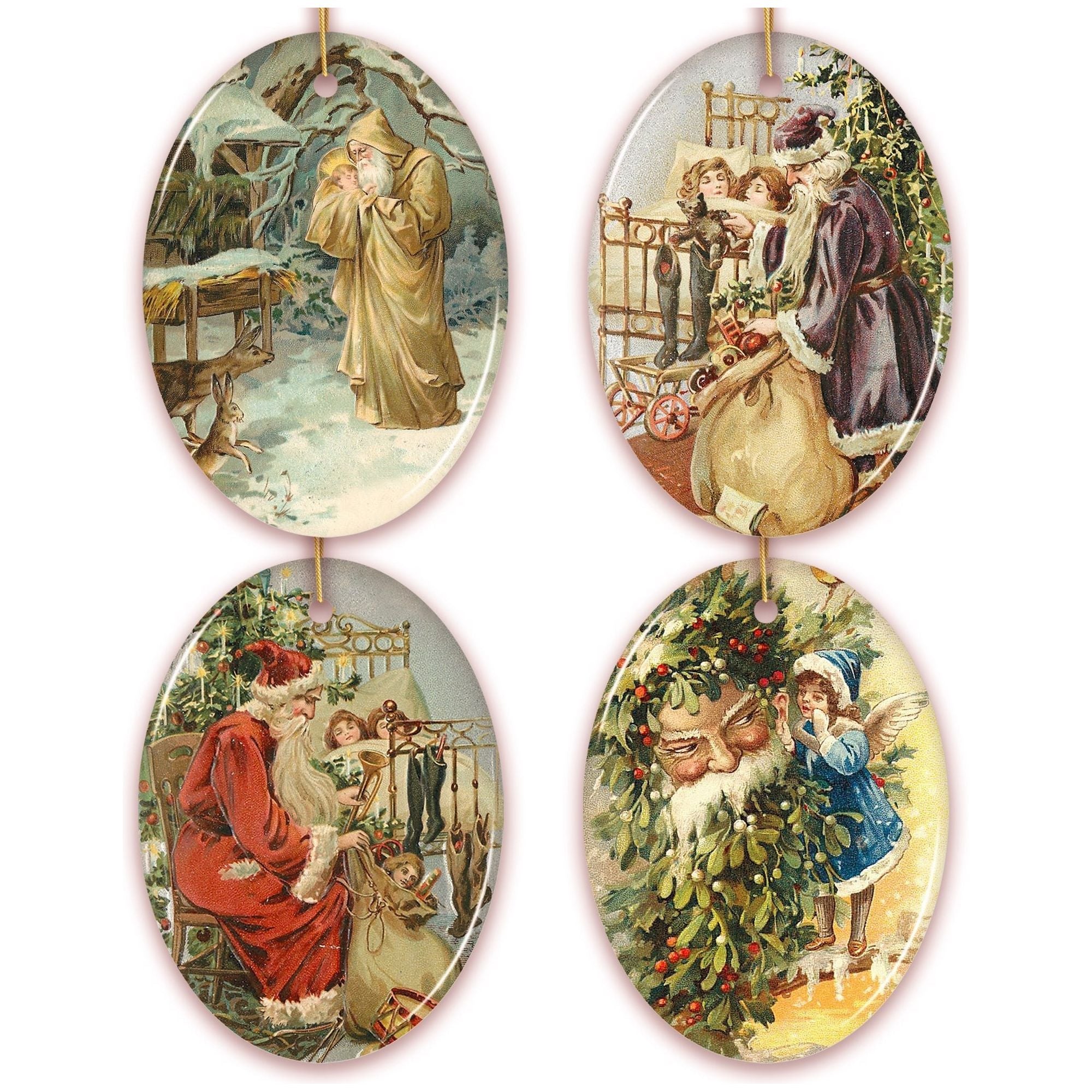 Shop For 3" Father Santa Victorian Style Ornament Bundle