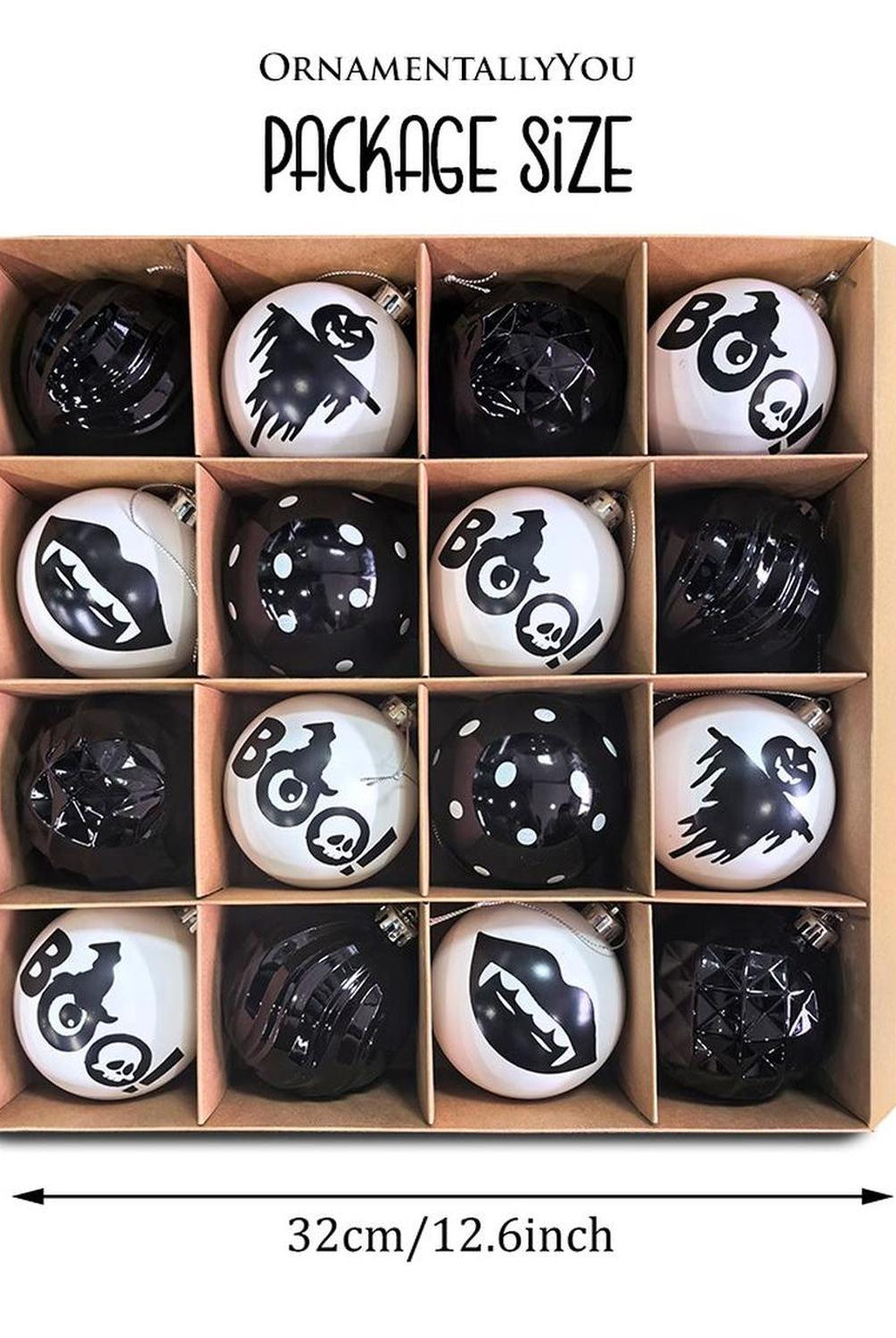 3" Halloween Bauble Set (16 Piece Set)