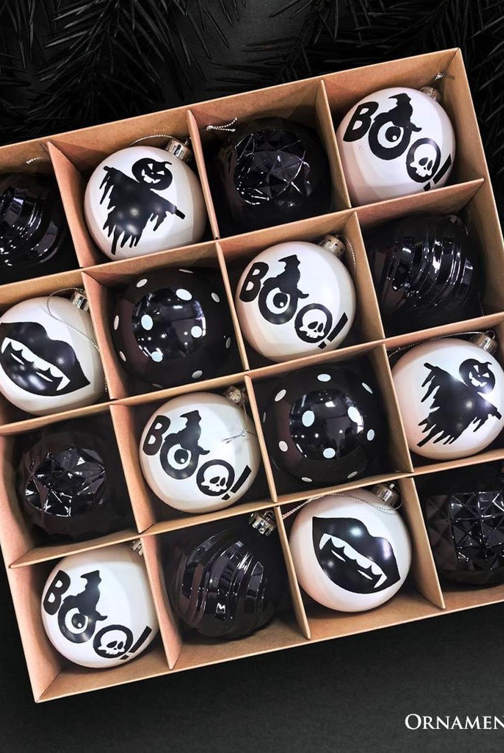3" Halloween Bauble Set (16 Piece Set)