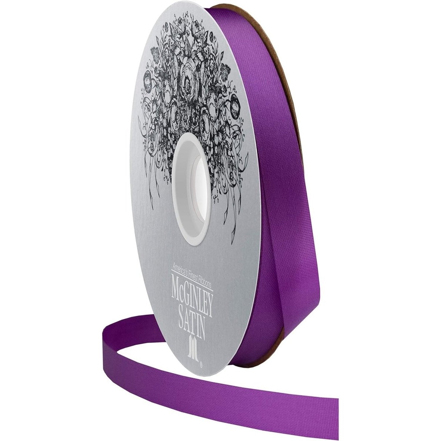 Shop For 3 McGinley Satin Acetate Ribbon Non Wired: Purple (100 Yards)