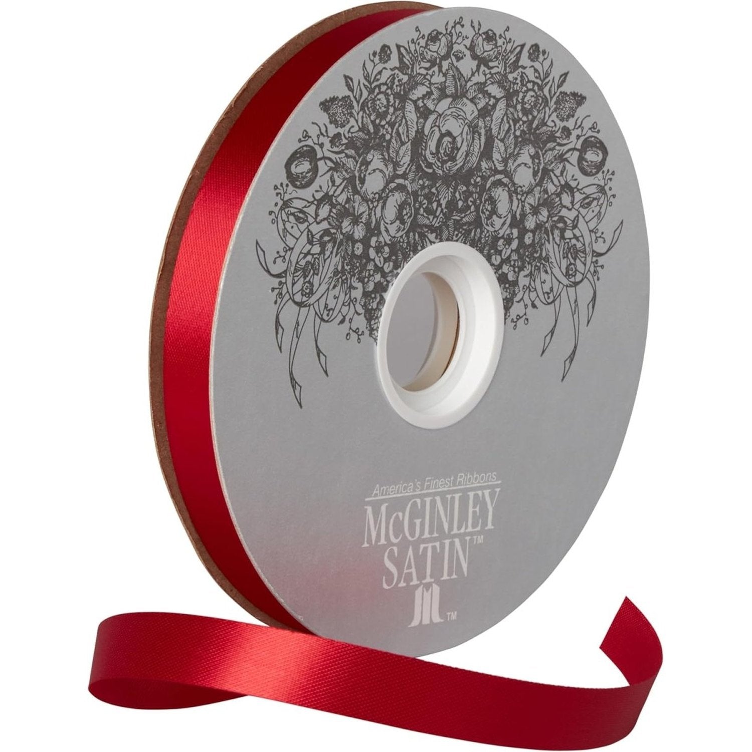 Shop For 3 McGinley Satin Acetate Ribbon Non Wired: Red (100 Yards)