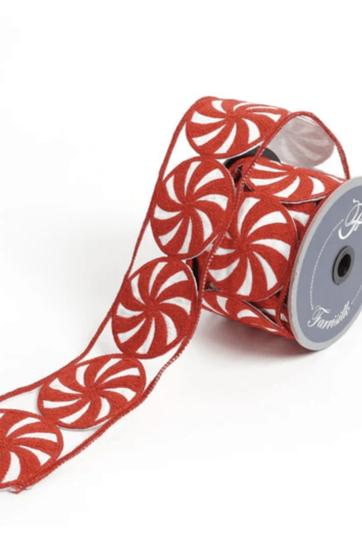 Shop For 3" Peppermint Candies Ribbon (5 Yards)
