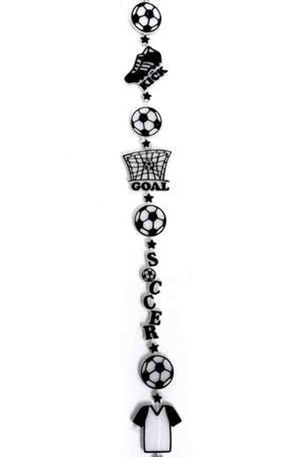 Shop For 3' Soccer Trinket Garland: Black/White