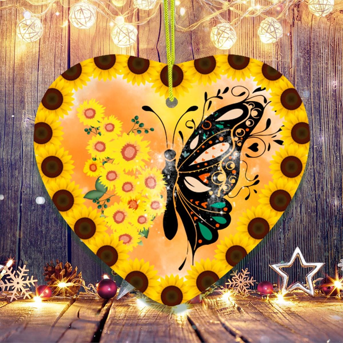 Shop For 3" Sunflower Butterfly Artistic Ornament